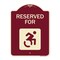 Signmission Designer Series-Reserved For With Accessible Symbol Heavy-Gauge Aluminum, 24" x 18", BU-1824-9908 A-DES-BU-1824-9908 - alternate 1